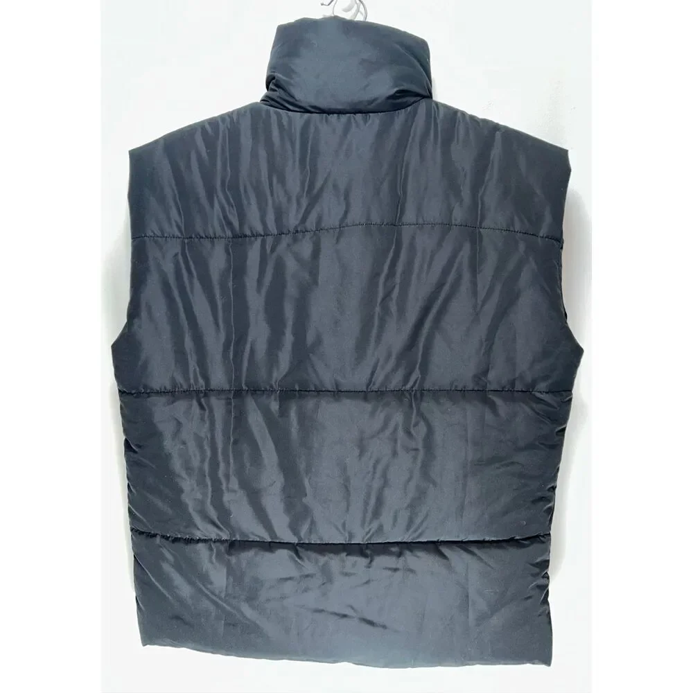 Black quilted vest size small